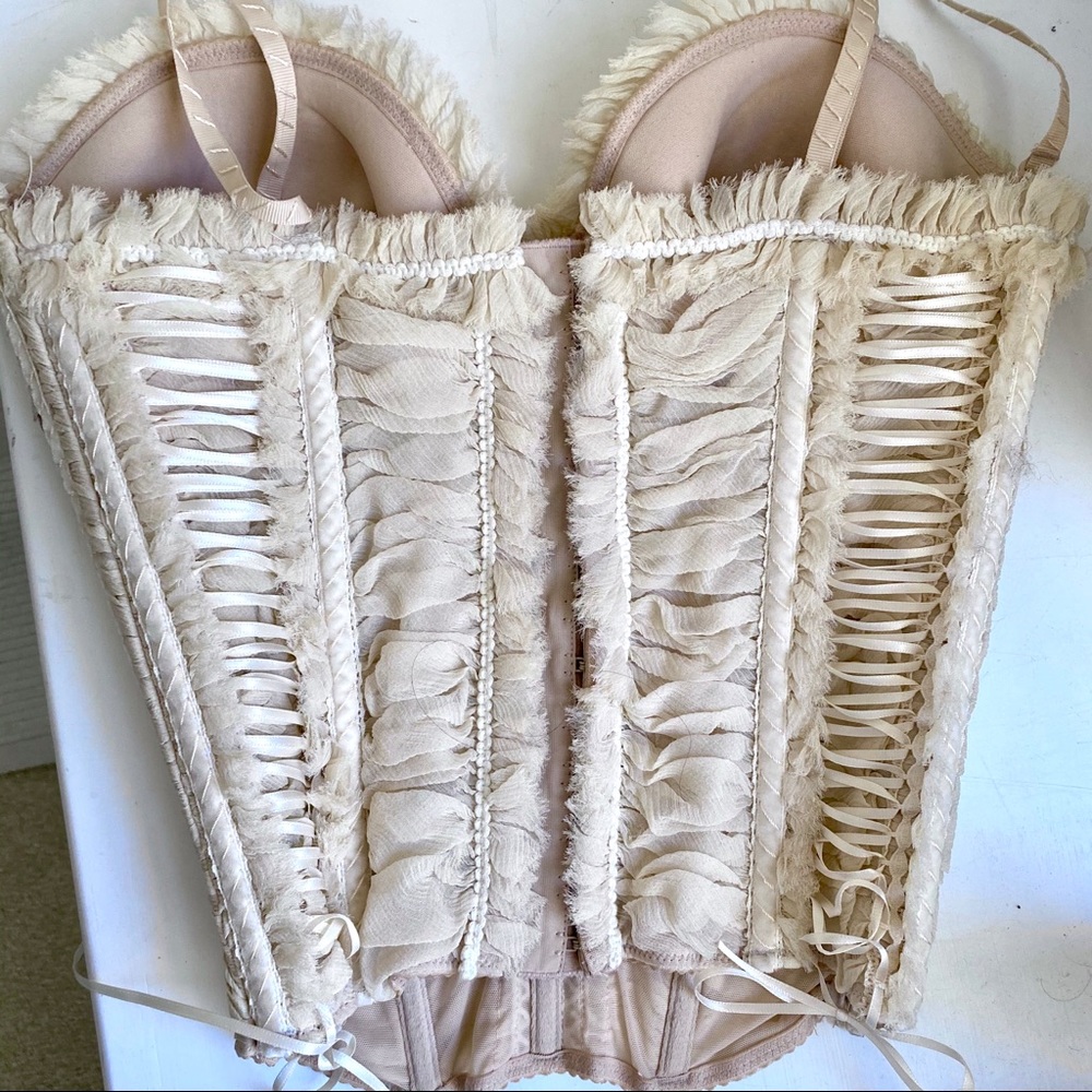 Elie Tahari Silk Corset Strapless Top, Tag L Fit S - Picture 6 of 8